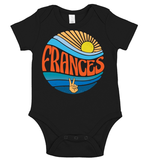 Frances Shirt Vintage Sunset Frances Groovy Tie Short Sleeve Baby One-Piece