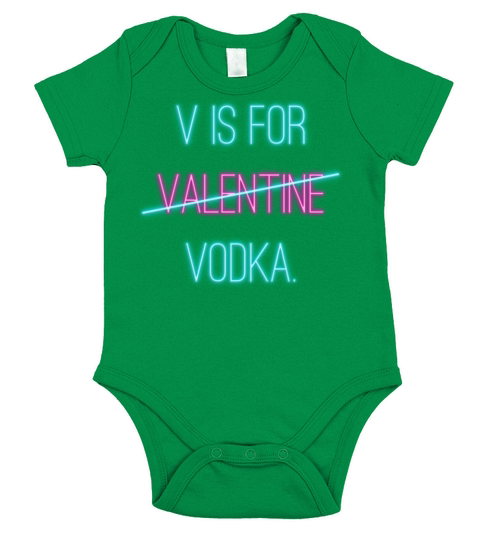 Funny Valentine Design For People Who Love Vodka80 Short Sleeve Baby One-Piece