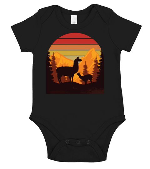 Get Outdoors To See Llama Short Sleeve Baby One-Piece