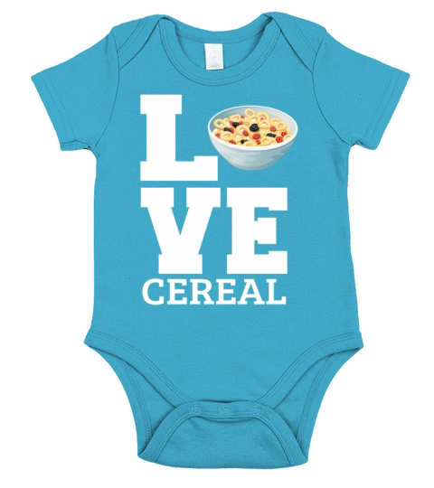 Love Cereal Short Sleeve Baby One-Piece