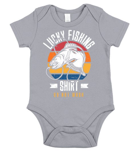 Lucky Fishing Shirt for Fish Hunter and Fisherman Short Sleeve Baby One-Piece