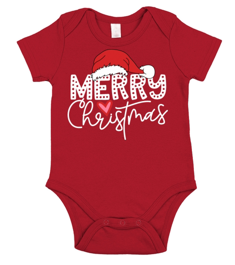 Merry christmas vintage typography lettering Short Sleeve Baby One-Piece