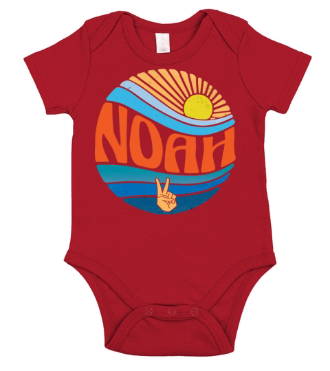 Noah Shirt Vintage Sunset Noah Groovy Tie Dye Short Sleeve Baby One-Piece