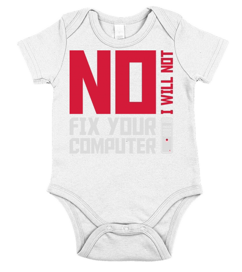 not fix your computer Short Sleeve Baby One-Piece