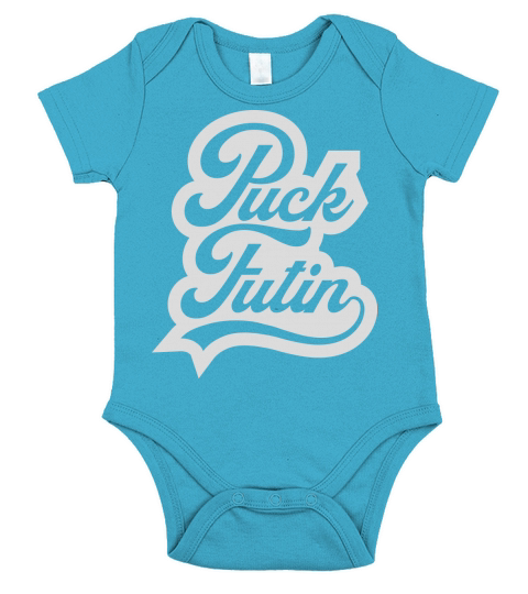 puck futin logo design Short Sleeve Baby One-Piece