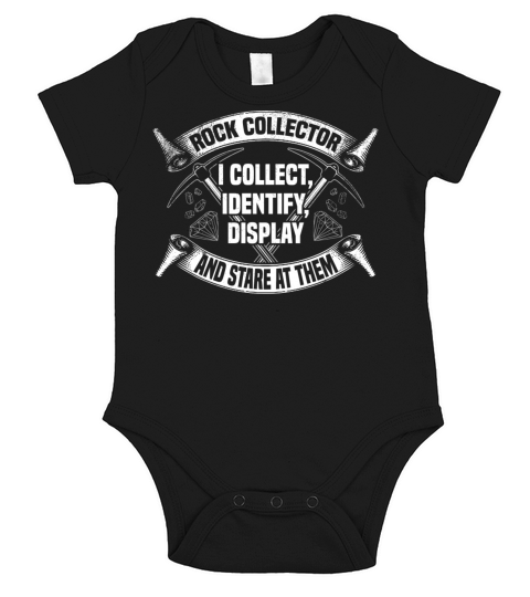 Rock Collector I Collect Identify Display Short Sleeve Baby One-Piece
