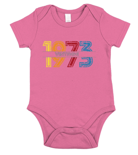 Vintage 1973 men women birthday Short Sleeve Baby One-Piece