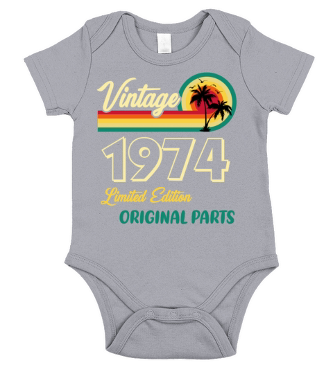 Vintage 1974 Limited Edition Original Parts Short Sleeve Baby One-Piece