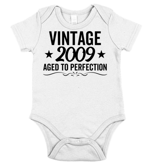 Vintage 2009 Aged To Perfection Short Sleeve Baby One-Piece