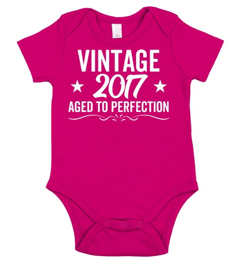 Vintage 2017 Aged To Perfection Short Sleeve Baby One-Piece