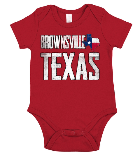 Vintage Brownsville Texas Flag Short Sleeve Baby One-Piece
