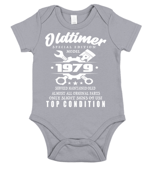 Vintage Special Edition Model 1979 Birthday Short Sleeve Baby One-Piece