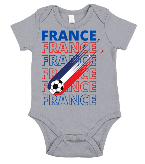 World Soccer Retro France Short Sleeve Baby One-Piece