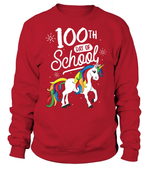 100 Days of School Unicorn TShirt for Girls Sweatshirt Unisex