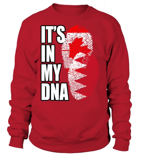 Bahraini And Canadian Mix Heritage DNA Flag Sweatshirt Unisex