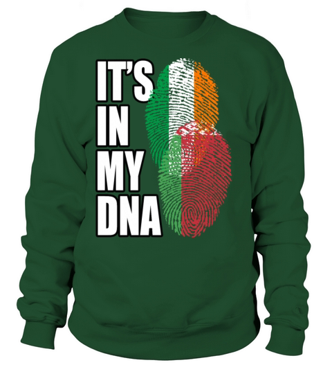 Belarusian And Irish Mix Heritage DNA Flag Sweatshirt Unisex