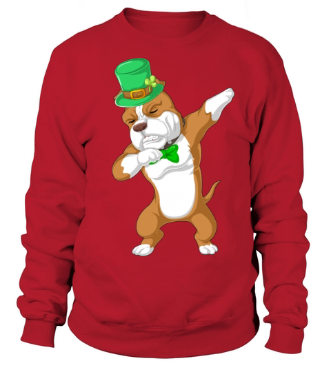 dabbing pitbull st patricks day Sweatshirt Unisex