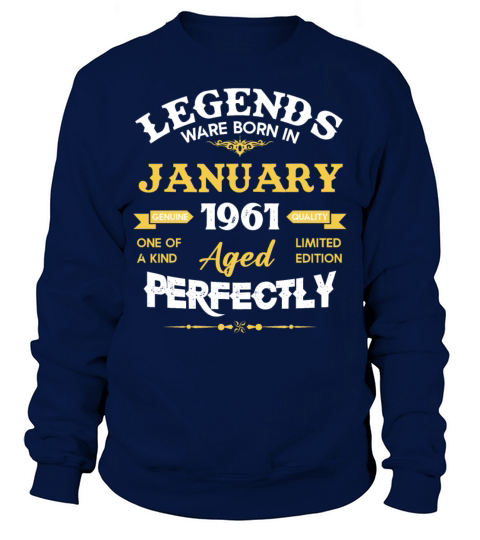 January 1961 Vintage Birthday Present Sweatshirt Unisex