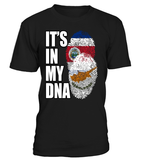 Cypriot And Costa Rican Mix Heritage DNA Flag T-Shirt Unisex