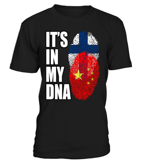 Finland And Chinese Mix Heritage DNA Flag T-Shirt Unisex
