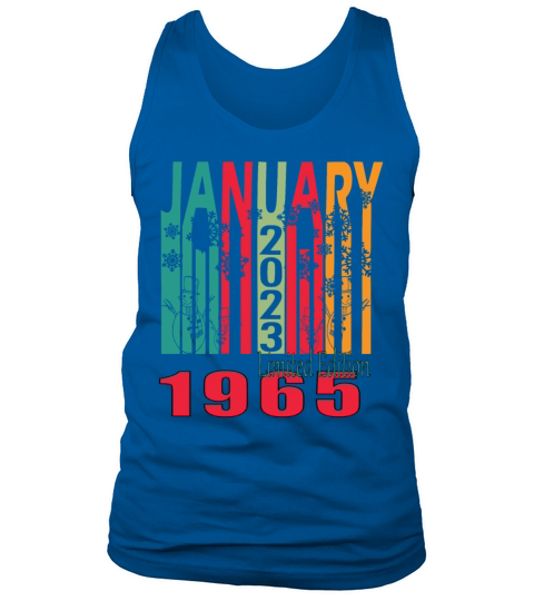 1965 January vintage birthday Tank Top Unisex