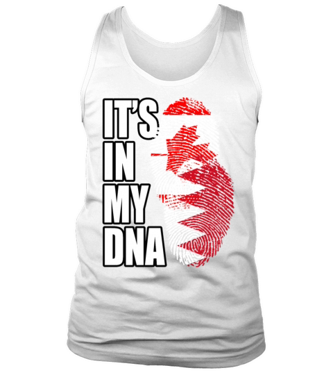 Bahraini And Canadian Mix Heritage DNA Flag Tank Top Unisex