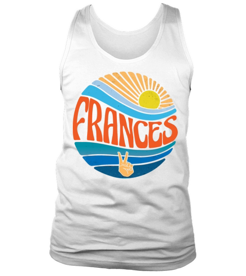 Frances Shirt Vintage Sunset Frances Groovy Tie Tank Top Unisex