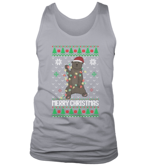 Merry Christmas bear ugly sweater Tank Top Unisex