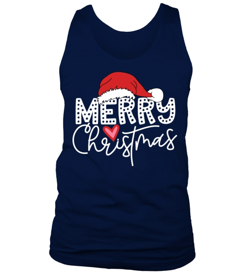 Merry christmas vintage typography lettering Tank Top Unisex