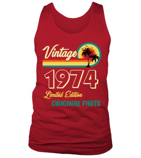 Vintage 1974 Limited Edition Original Parts Tank Top Unisex