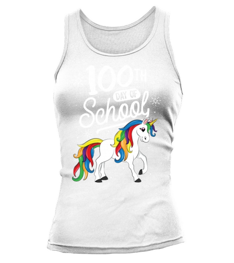 100 Days of School Unicorn TShirt for Girls Tank top Woman