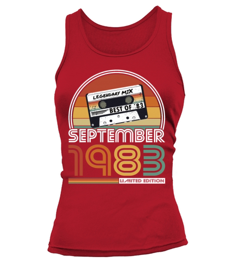 40th birthday vintage 1983 best of september 1983 Tank top Woman