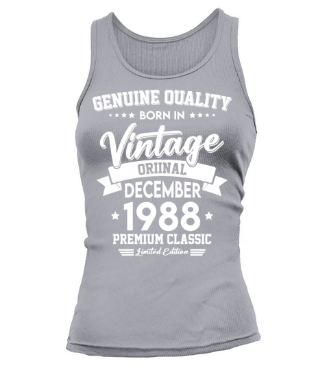 Born In December 1988 Original Vintage Tank top Woman