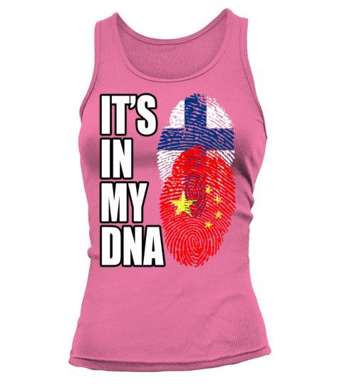 Finland And Chinese Mix Heritage DNA Flag Tank top Woman