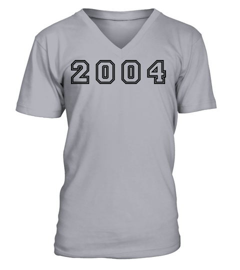 2004 Year Number V-Neck T-shirt