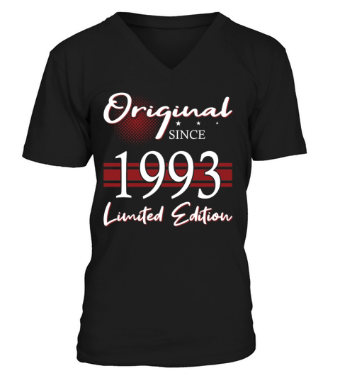 30th birthday vintage 1993 original since 1993 V-Neck T-shirt