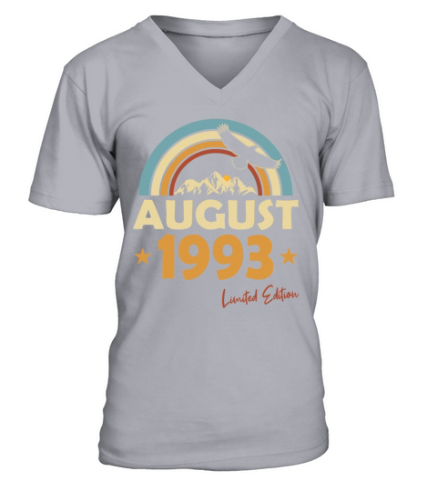 30th birthday vintage august 1993 limited edition V-Neck T-shirt