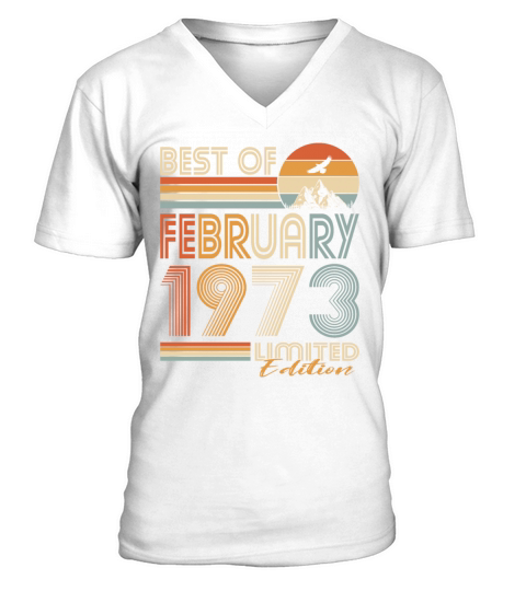 50th birthday vintage 1973 best of 1973 V-Neck T-shirt