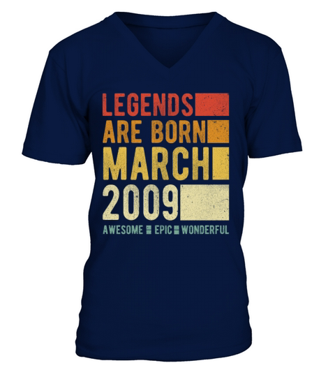 Birthday March 2009 V-Neck T-shirt