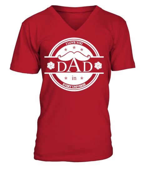 I love you Dad Cool Saying Gift idea dark shirt V-Neck T-shirt