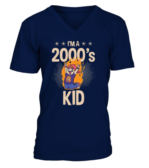 Im A 2000s Kid Decade 2000 Era Millenium Vintage V-Neck T-shirt