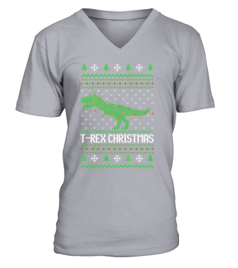 Merry T REXMAS ugly Christmas sweater V-Neck T-shirt