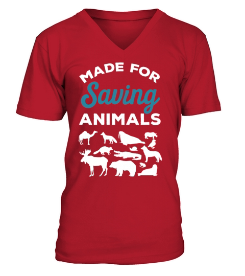 Saving Animals Funny Quote Animal Saver V-Neck T-shirt