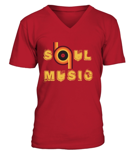 Soul music vintage record Afro Soul music sheet mu V-Neck T-shirt