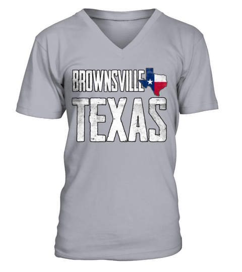 Vintage Brownsville Texas Flag V-Neck T-shirt