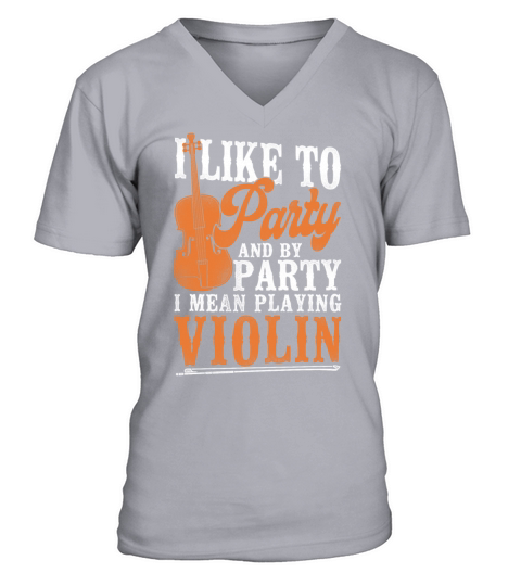 Violin Violinist Vintage I Like To V-Neck T-shirt