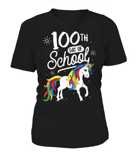 100 Days of School Unicorn TShirt for Girls Women's T-Shirt