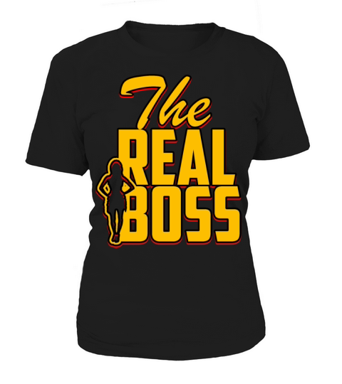 Funny Couple Shirt Tshirt Hoddie The Real Boss Women's T-Shirt