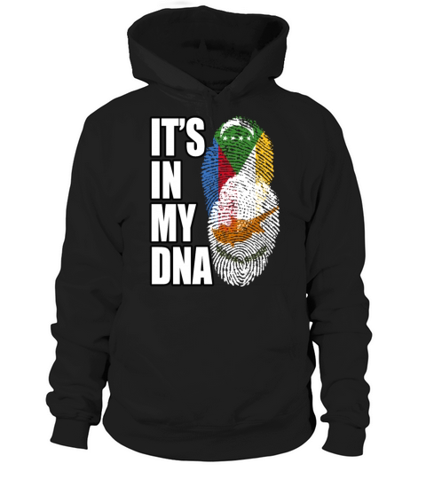 Cypriot And Comoran Mix Heritage DNA Flag Hoodie Unisex