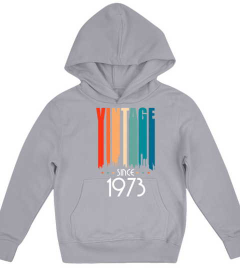 1973 Vintage born in Retro age Birthday gift idea Kids Hoodie
